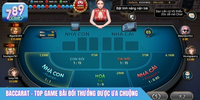 Top Game Bài Đổi Thưởng 789Club Đang Khuấy Đảo Cộng Đồng 2 Baccarat - Top game bài đổi thưởng được ưa chuộng nhất