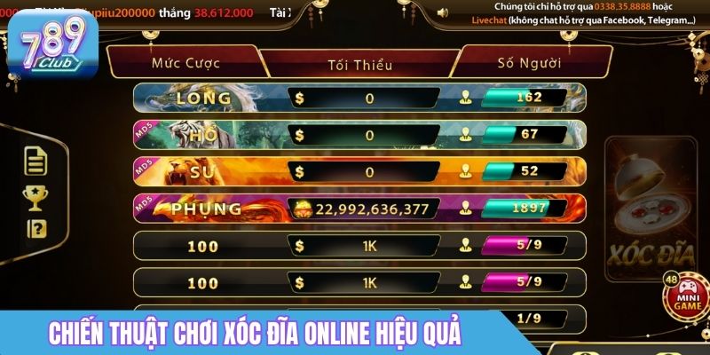 Xóc Đĩa Online Chuẩn Luật Chơi, Tỷ Lệ Thưởng Cao 2026 4 Chiến thuật chơi xóc đĩa online hiệu quả