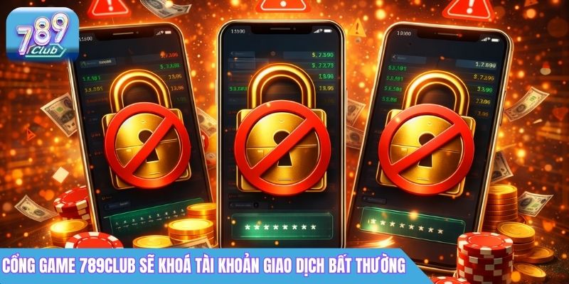Điều Khoản Sử Dụng 789Club - Cập Nhật Chi Tiết 2026 3 Cổng game 789Club sẽ khoá tài khoản giao dịch bất thường