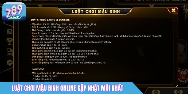 Mậu Binh 789club Online - Game Bài Chiến Thuật Được Ưa Chuộng 2026 2 Luật chơi mậu binh online cập nhật mới nhất