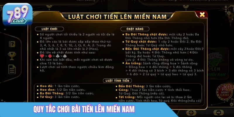 Bài Tiến Lên Miền Nam - Sân Chơi Chiến Thuật Tại 789Club 2 Quy tắc chơi bài tiến lên miền Nam